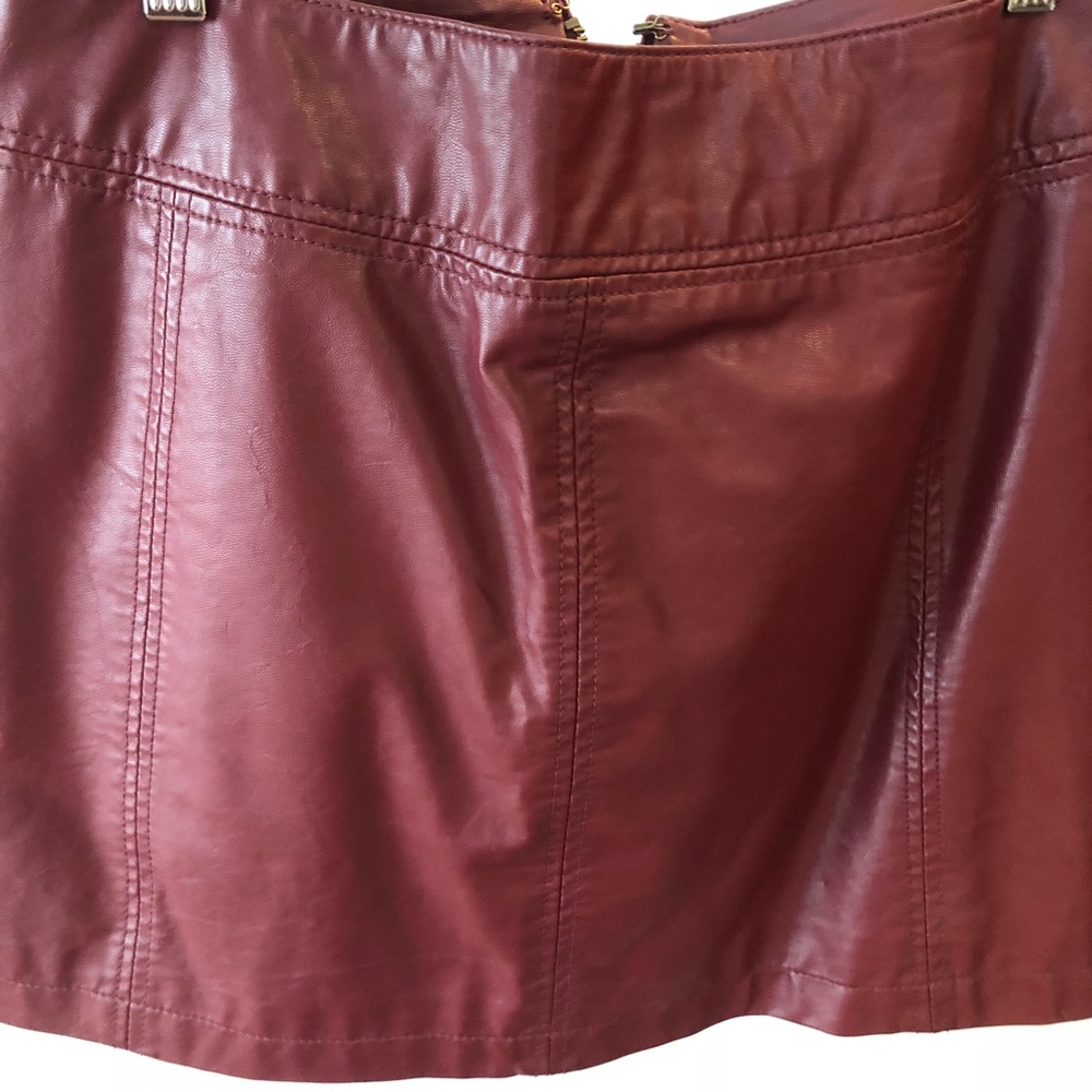 Free people leather skirt